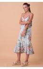 Платье-сарафан с тропическим принтом