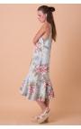 Платье-сарафан с тропическим принтом